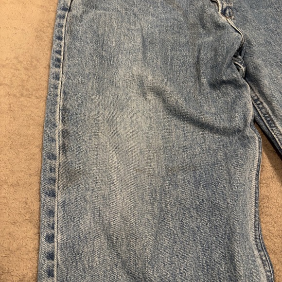 Harley Davidson Men's Jeans 42 X 30 Blue Denim Relaxed Fit Distress Straight Leg - Picture 3 of 8